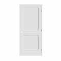 Codel Doors 34" x 84" x 1-3/8" Primed 2-Panel Interior Shaker 4-9/16" LH Prehung Door with Brushed Chrome Hinges 2170pri8402LH26D4916